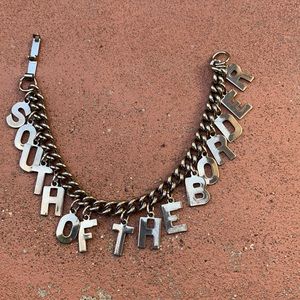 Vintage 1950s SOUTH OF THE BORDER letter bracelet